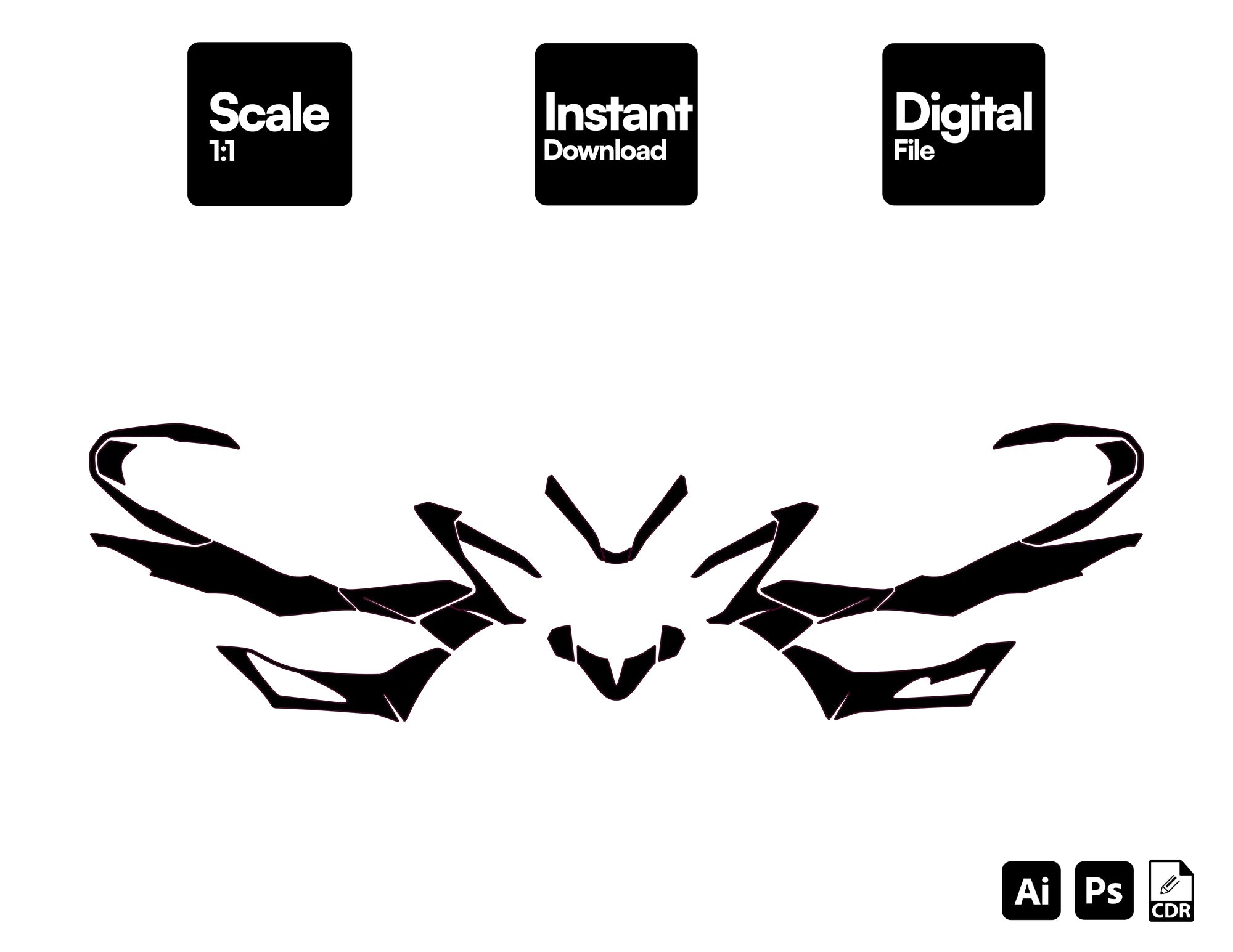 HONDA PCX 125 150 2014-2017 Scooter Template Graphics Vector