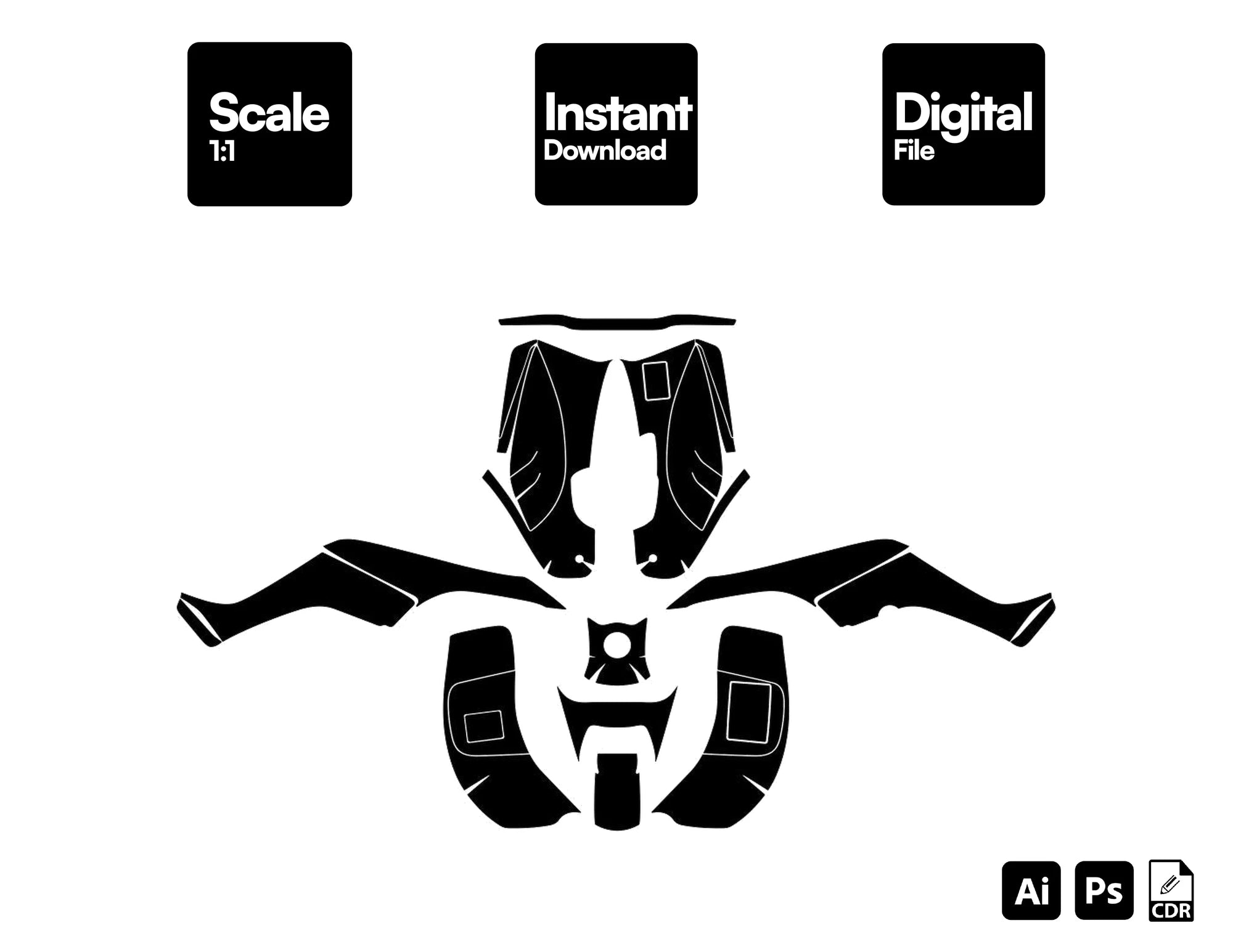 HONDA TRX 250EX 2001-2004 ATV Vector Graphics Template