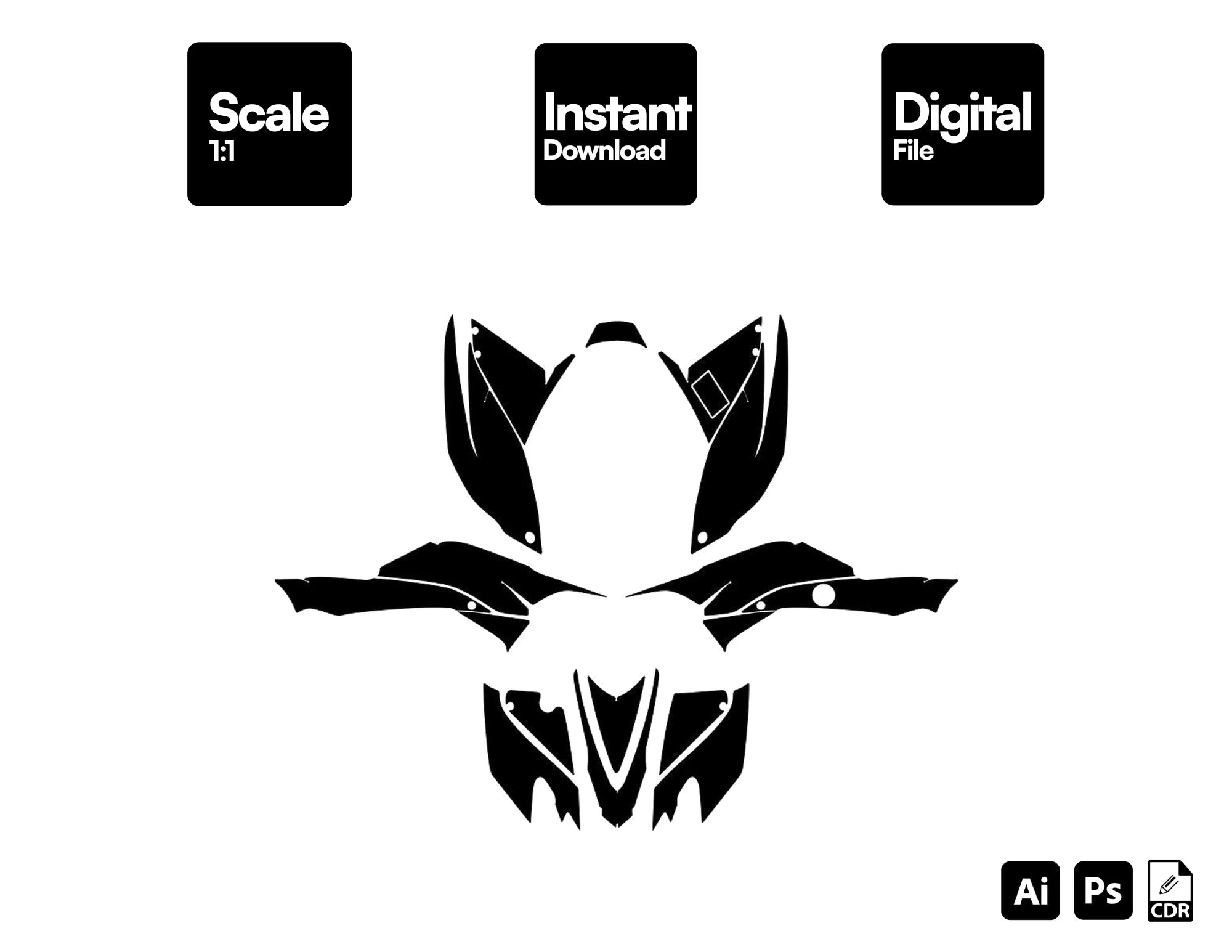 HONDA TRX 400 EX 2008-2018 ATV Vector Graphics Template