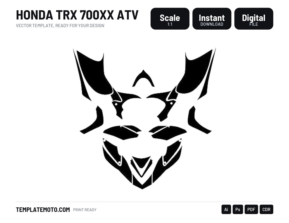 HONDA TRX 700XX ATV Vector Graphics Template