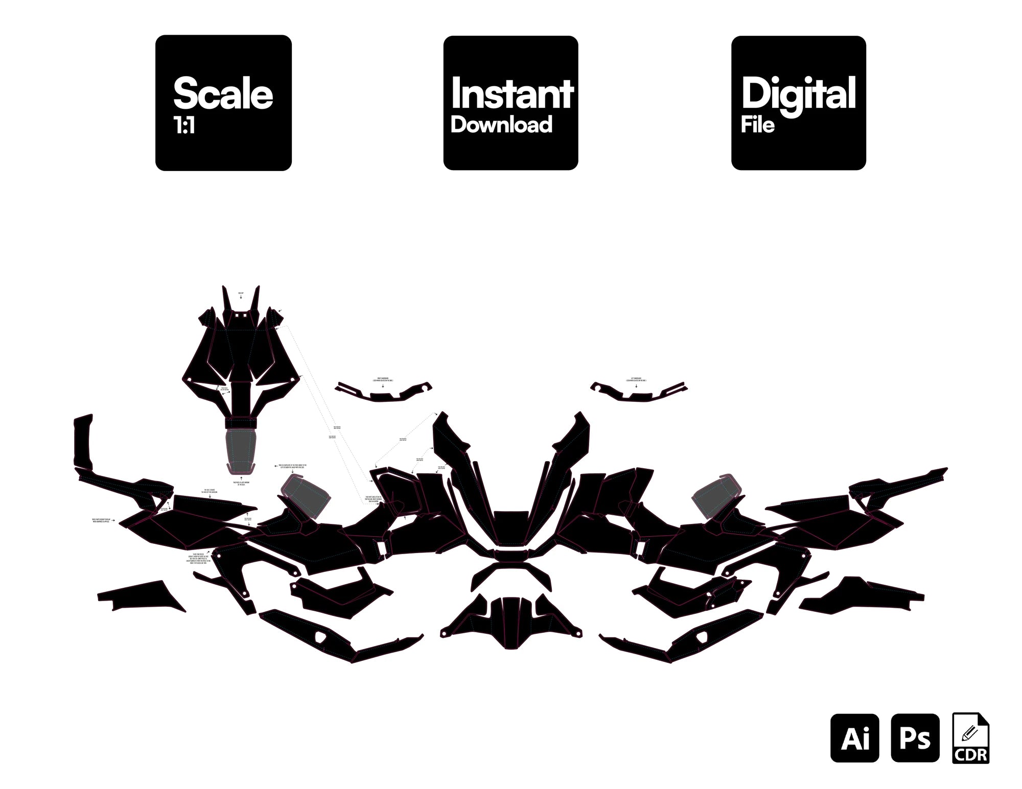 HONDA X-ADV 750 2025-2026 Scooter Template Graphics Vector
