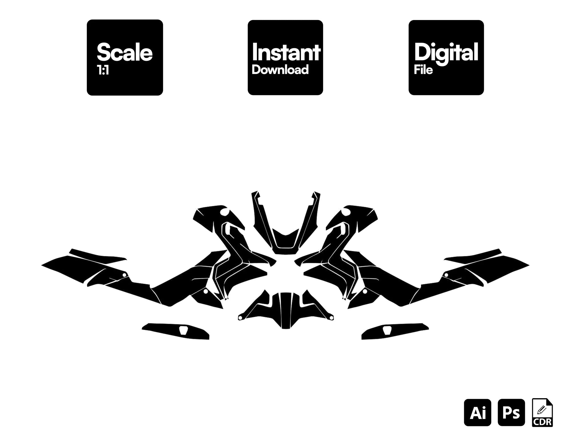 HONDA X-ADV 750 2017-2020 XADV Maxi Scooter Graphics Template Vector