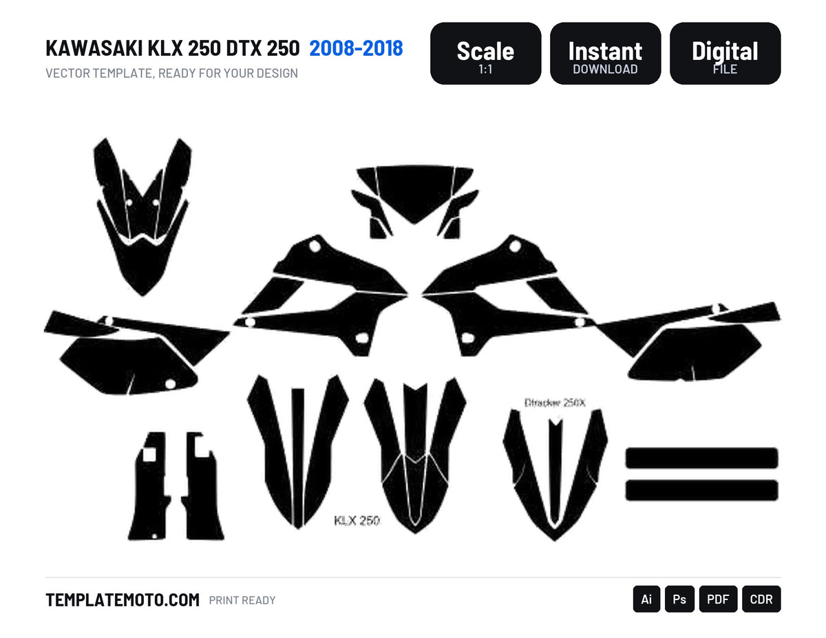 KAWASAKI KLX 250 DTX 250 2008-2018