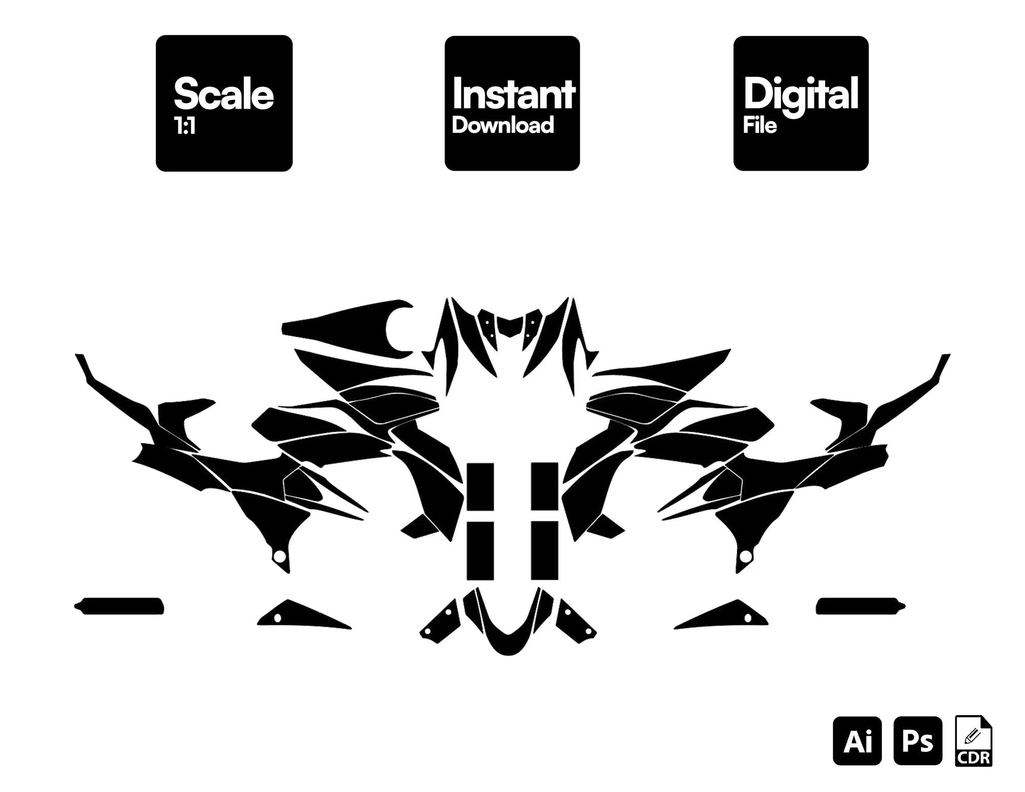 KAWASAKI Z800 Z 800 2013-2016 Graphics Template Vector