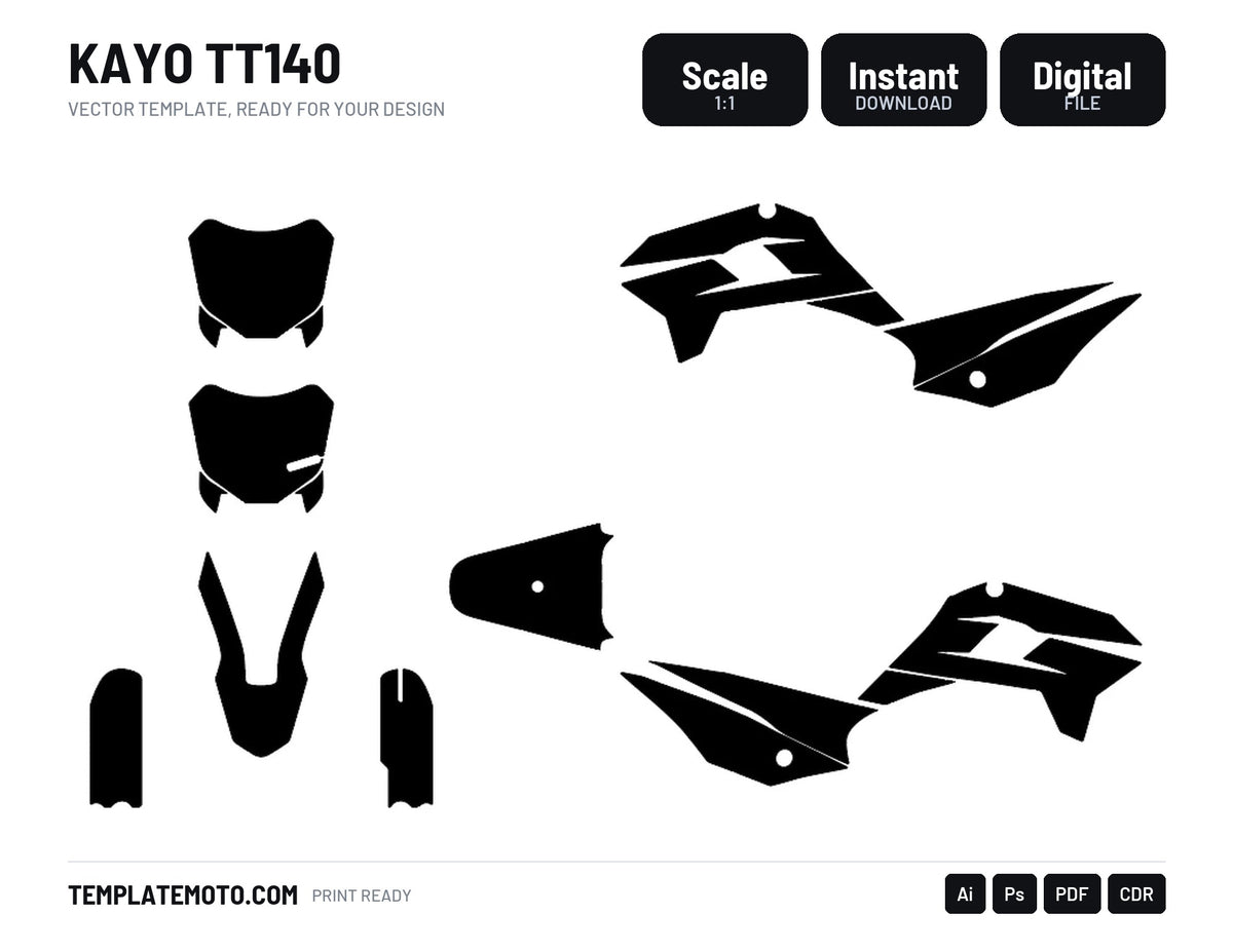 KAYO TT140 Template vector graphics