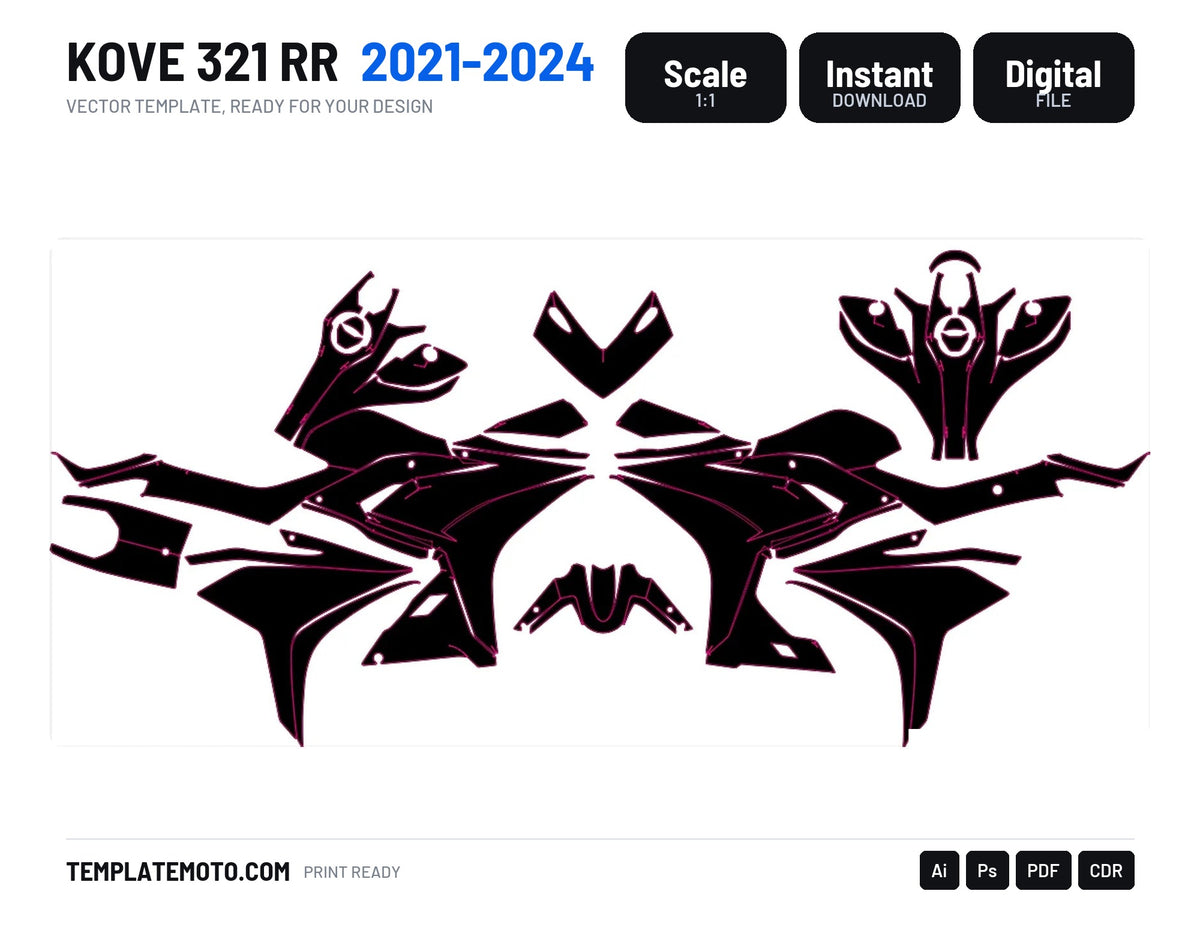 KOVE 321 RR 2021-2024 Template vector graphics