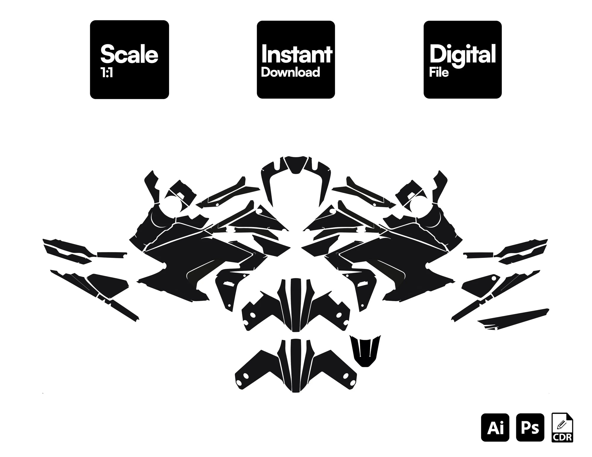 KTM 1290 SUPER ADVENTURE S-R 2021-2023 Streetbike Graphics Template Vector