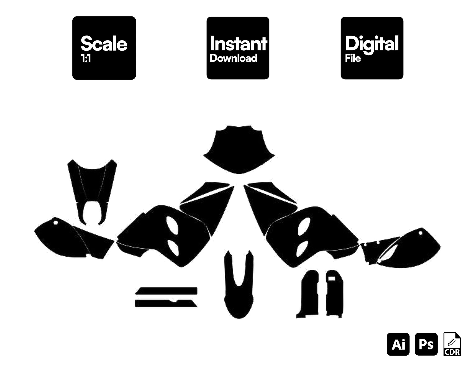 KTM 640 LC4 ADVENTURE Streetbike Graphics Template Vector