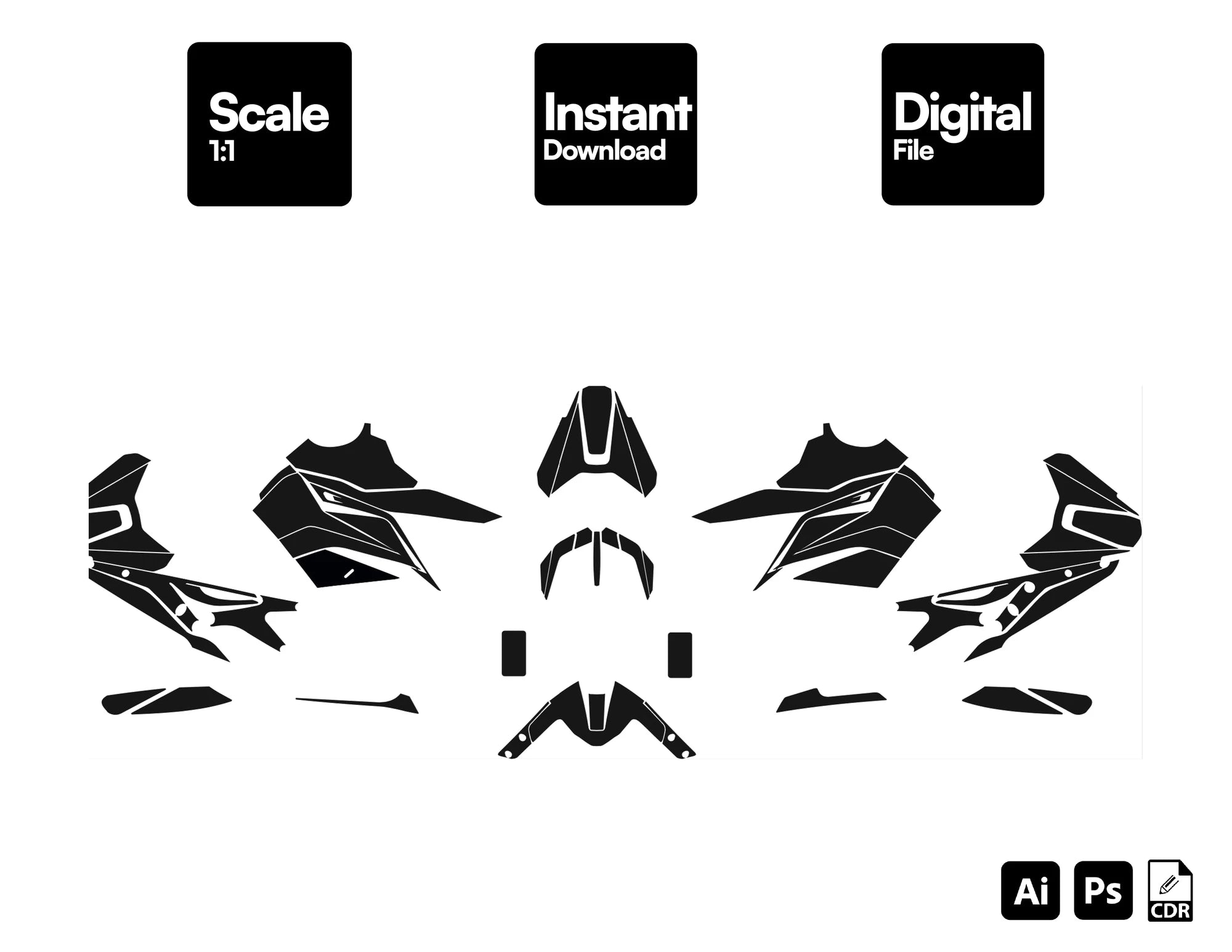 KTM DUKE 790 890 2018-2022 Streetbike Graphics Template Vector