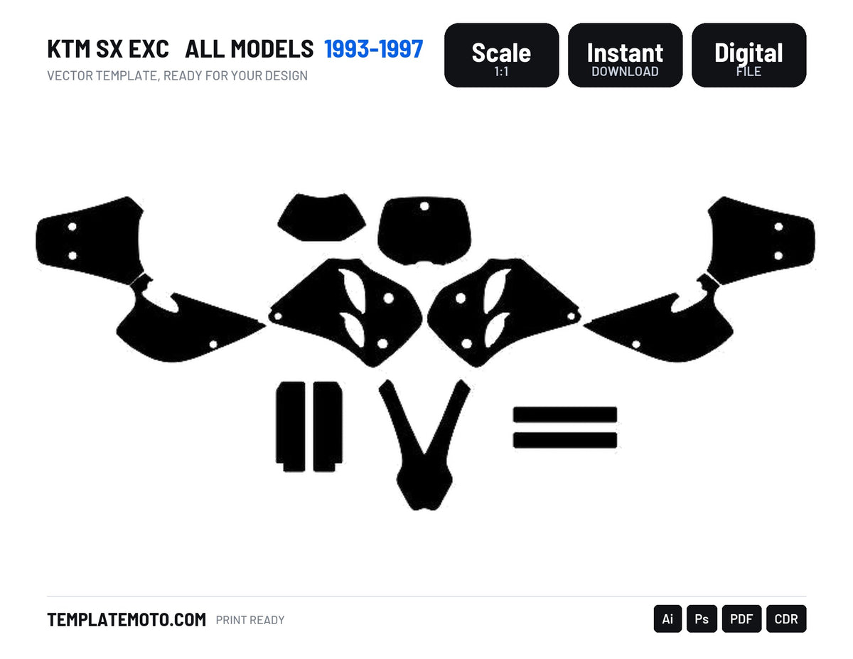 KTM SX EXC 1993-1997 all models