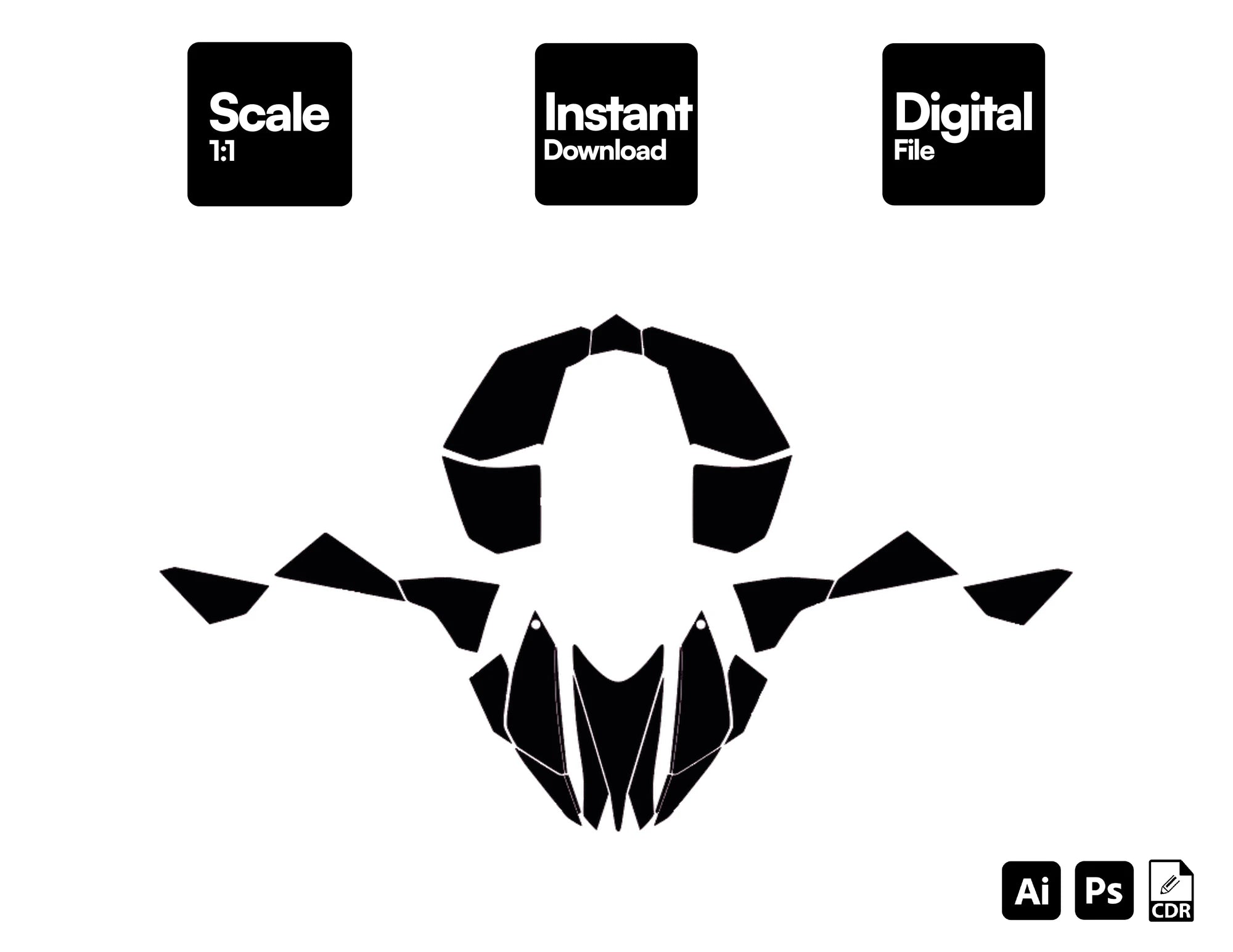 KTM XC 525 ATV Quad Graphics Template