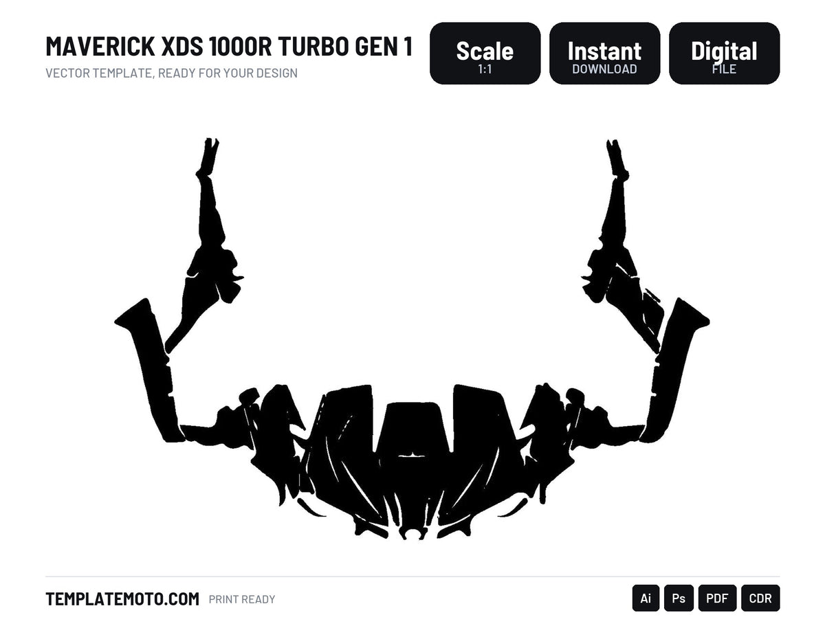 MAVERICK XDS 1000R TURBO gen 1 template vector graphics