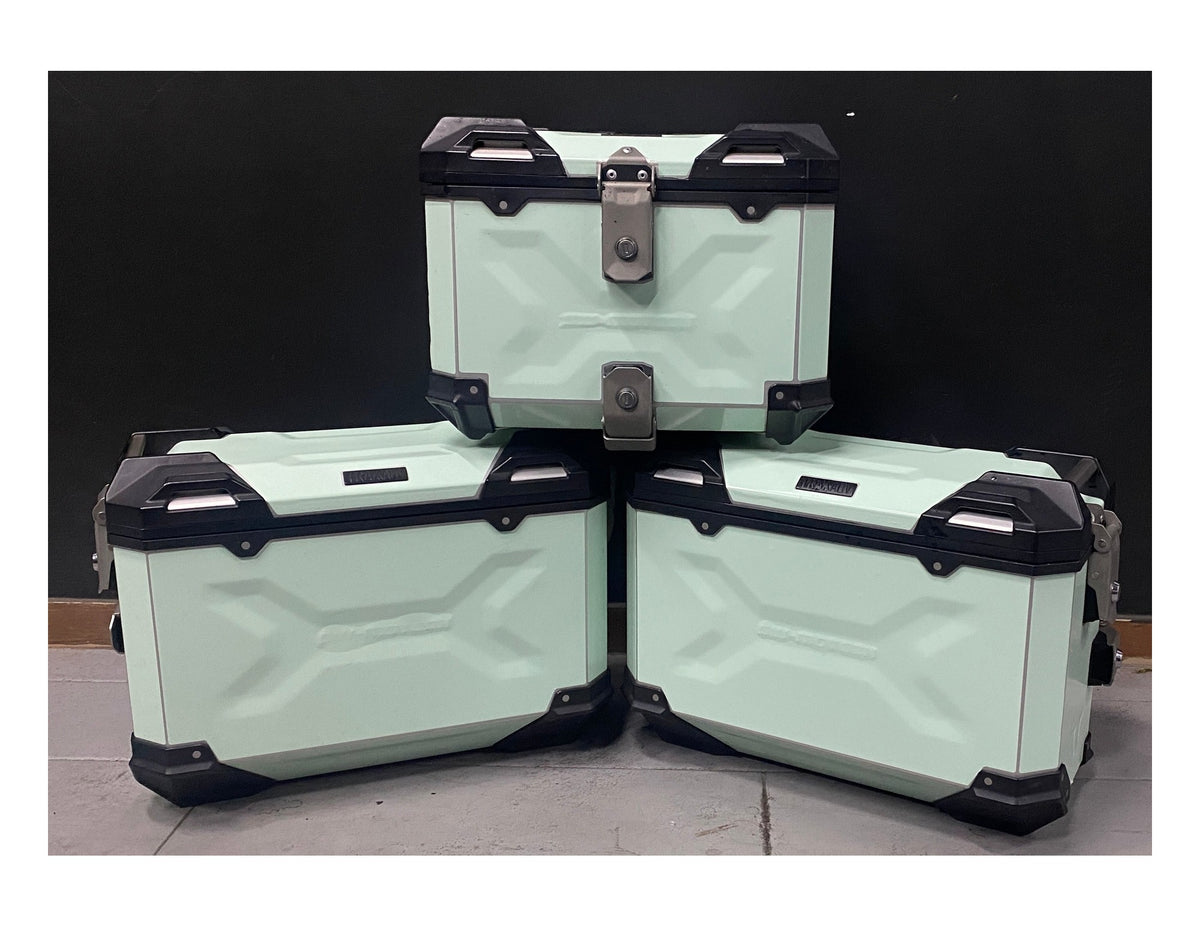 SW MOTECH TRAX ADV 45 Lt. Side cases and 38 Lt. Top case motorcycle