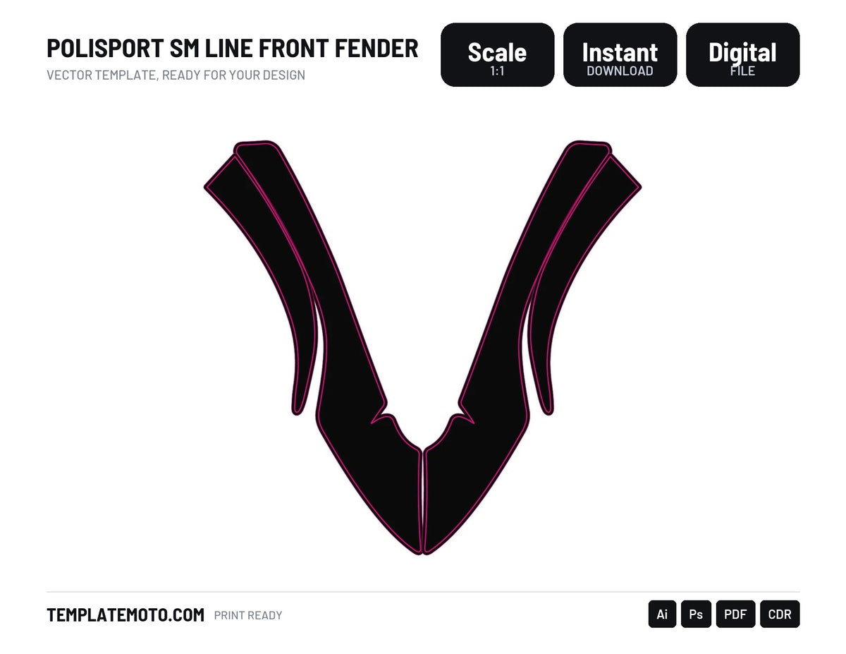 POLISPORT SM LINE FRONT FENDER TEMPLATE