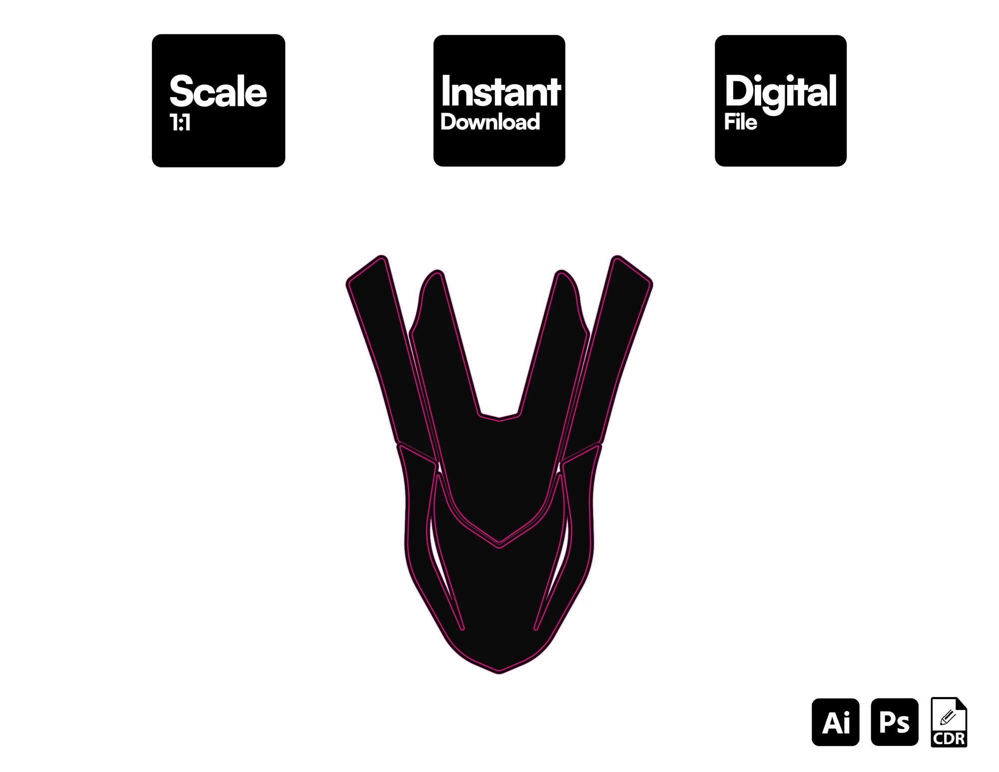 POLISPORT SM UFX FRONT FENDER TEMPLATE