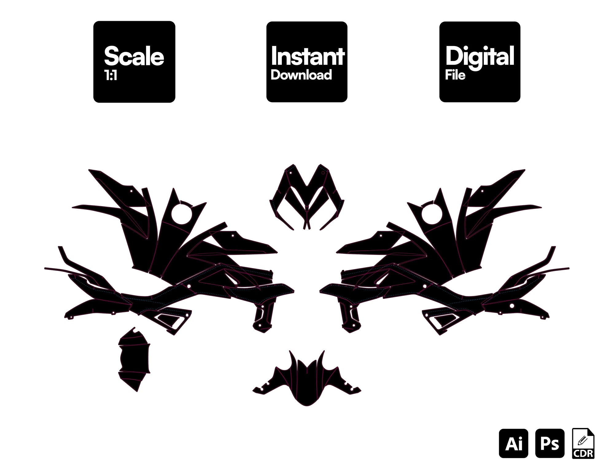 QJ Motor SRK 700 2023-2026 Streetbike Template Graphics Vector