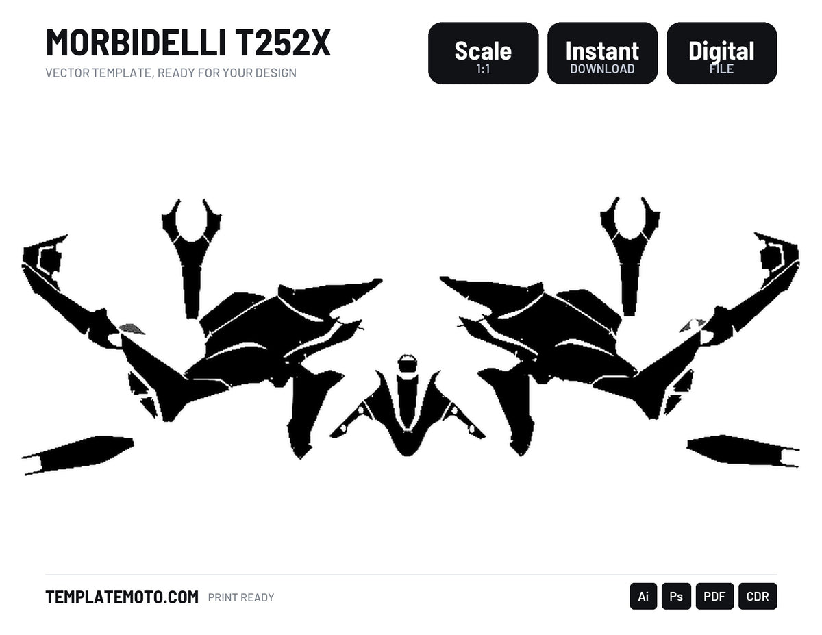MORBIDELLI T252X Graphics Template Vector, scale 1:1 vector file