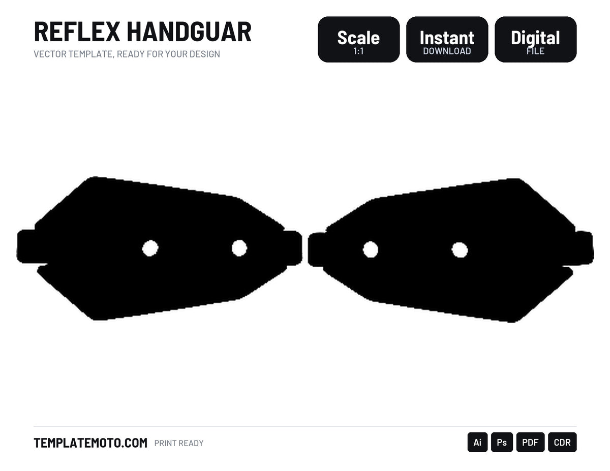 REFLEX HANDGUAR Graphics Template Vector, scale 1:1 vector file