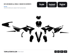 Beta RR Enduro All Models 2020 ENDURO MX SUPERMOTO Graphics Template Vector, scale 1:1 vector file