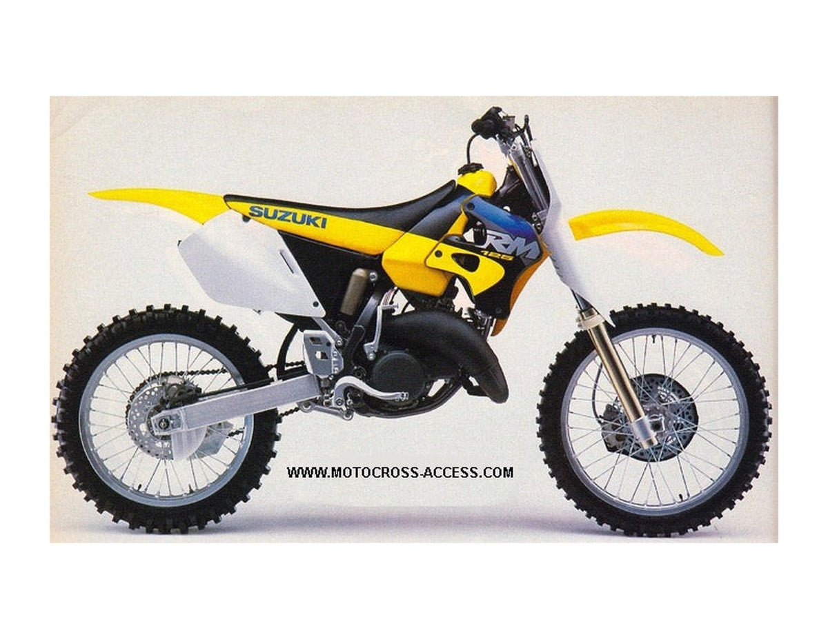 Suzuki RM 125 250 MX Motocross 1996-1998 Graphics Template Vector