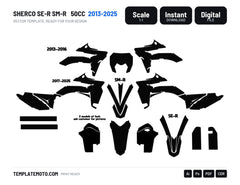 Sherco SE-R SM-R 2013-2025 50cc Template Graphics