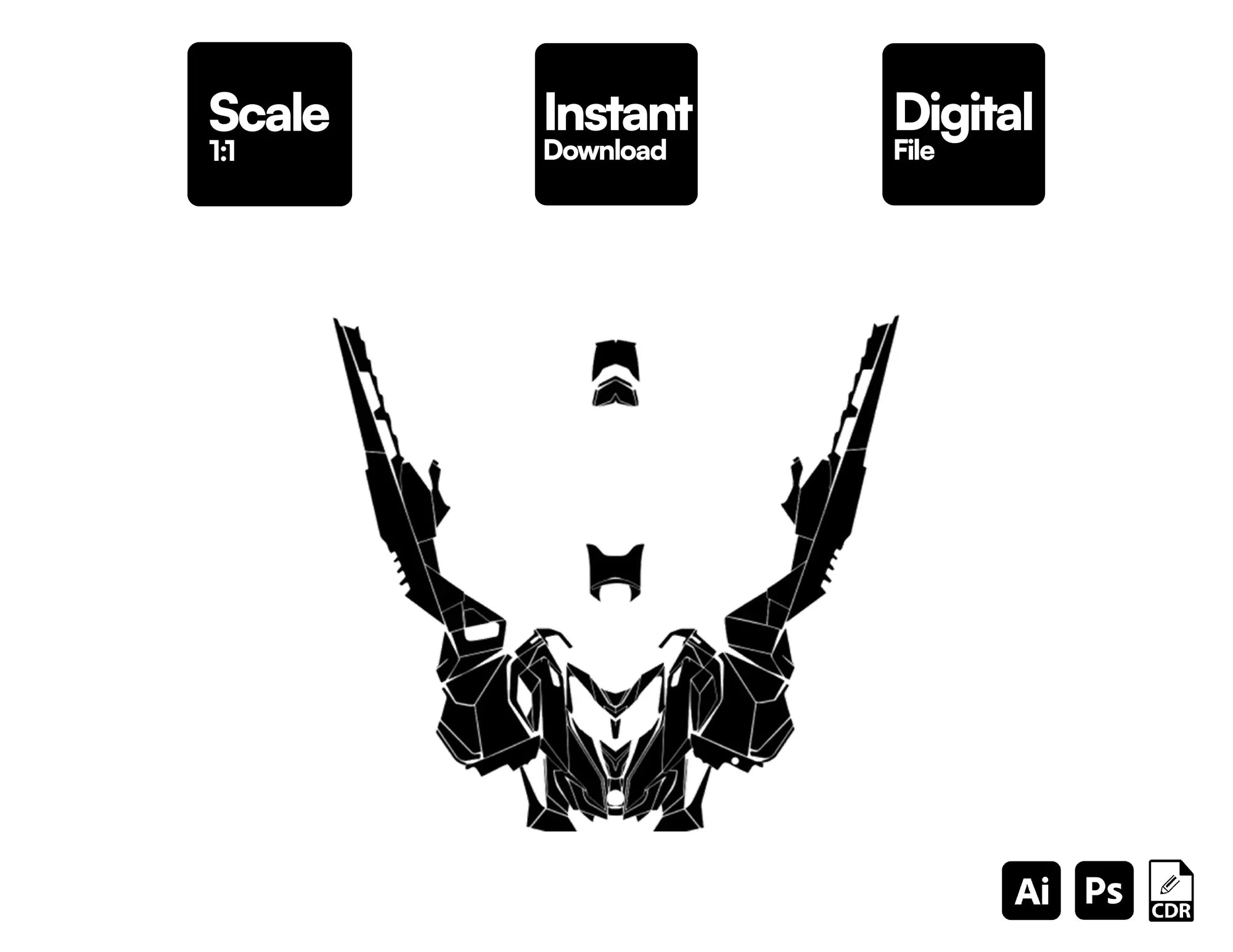 Ski-Doo Summit 800 E-Tec 163 2014 2015 2016 Snowbike Graphics Template Vector