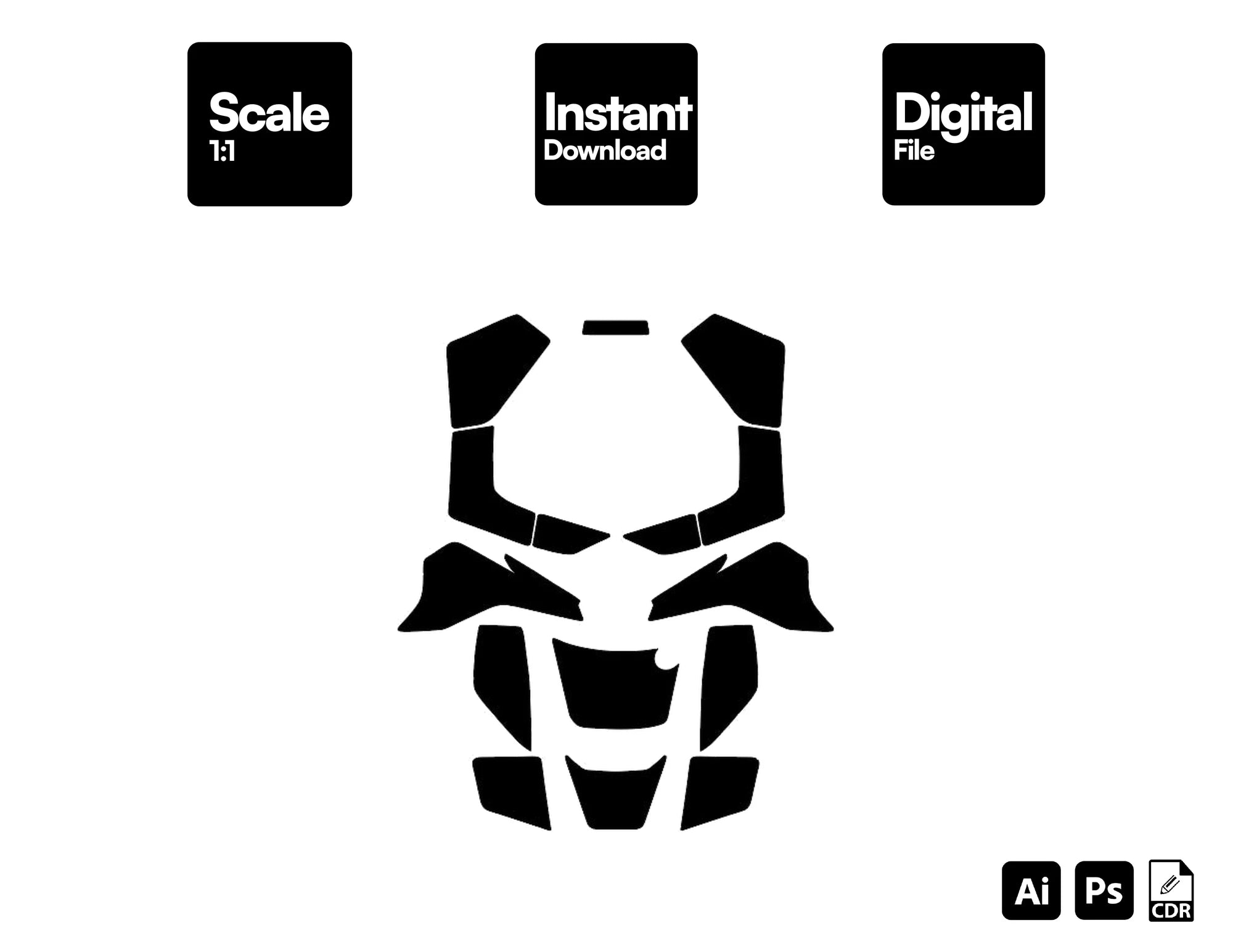 SUZUKI LT 80 ATV QUAD 1987-2006 ATV Graphics Template Vector