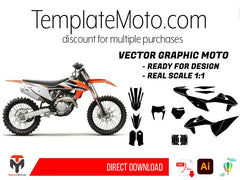 KTM EXC EXCF SX SXF 2019 2020 2021 2022 2023 Graphics Template