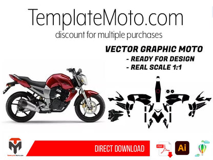 YAMAHA FZ 16 Template