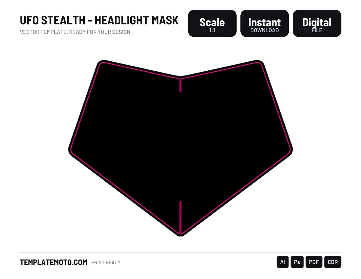 UFO STEALTH - HEADLIGHT MASK TEMPLATE