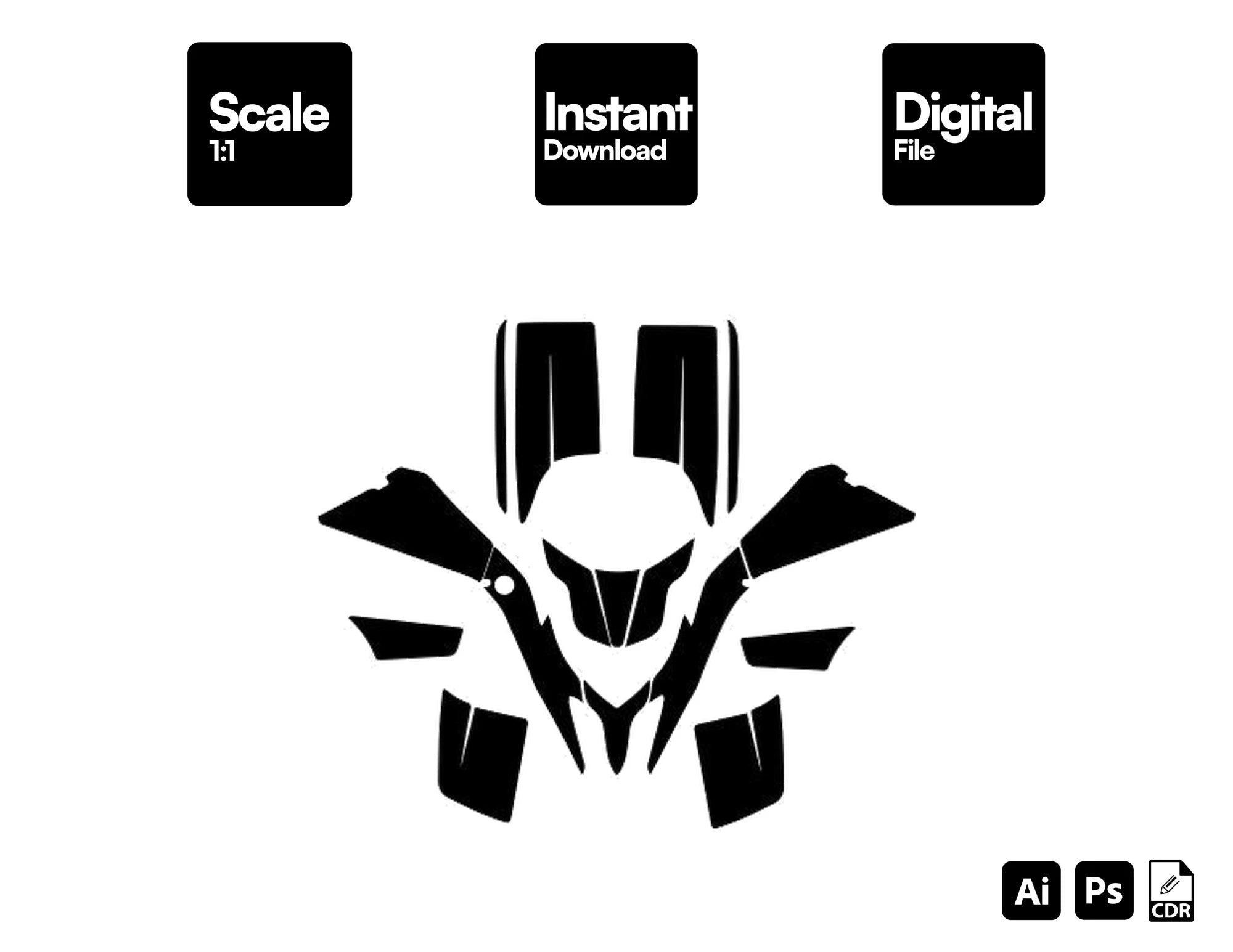 YAMAHA BLASTER 200 1988-2006 ATV Vector Graphics Template
