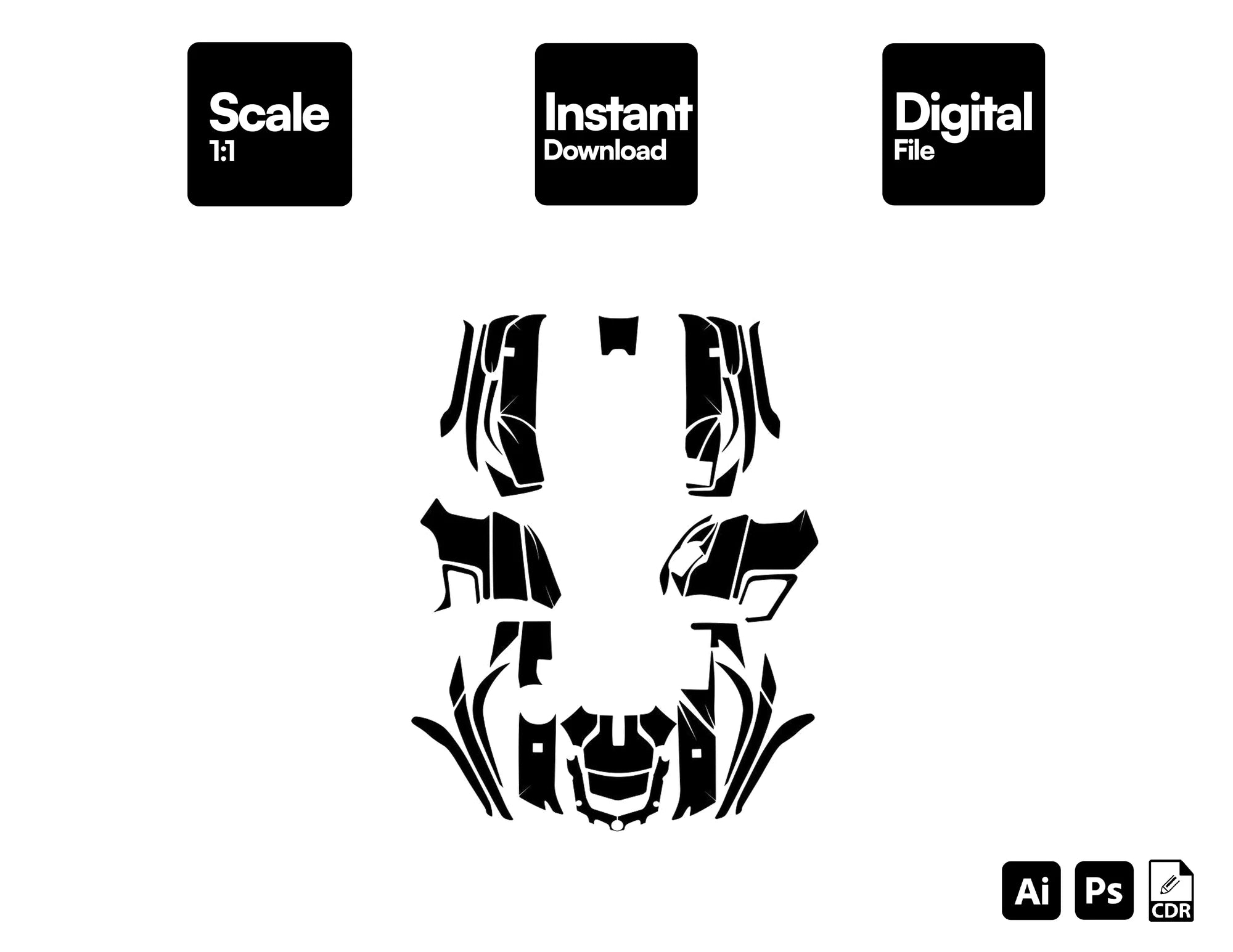 YAMAHA GRIZZLY 550 700 2007-2015 ATV Vector Graphics Template