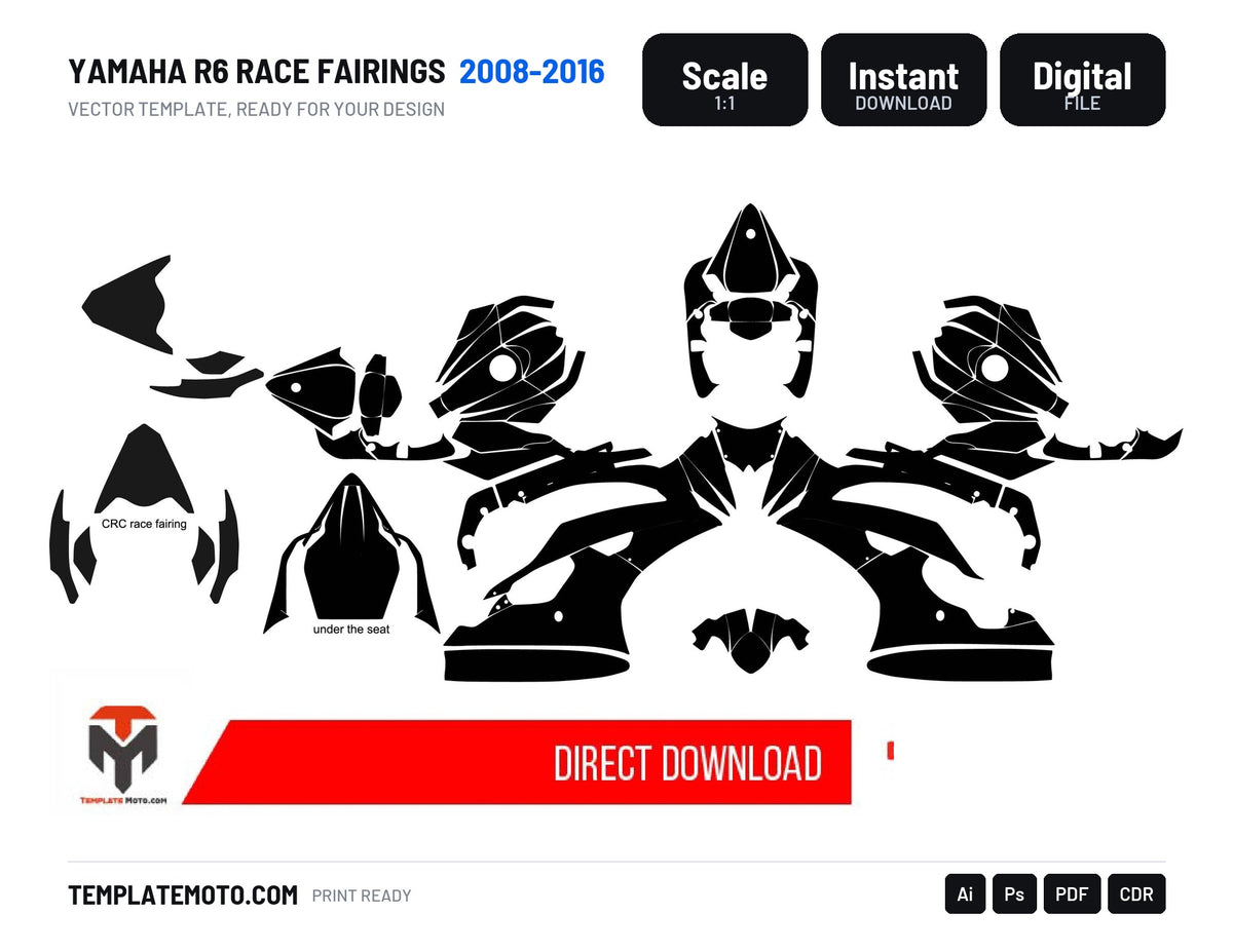 YAMAHA R6 RACE FAIRINGS 2008-2016