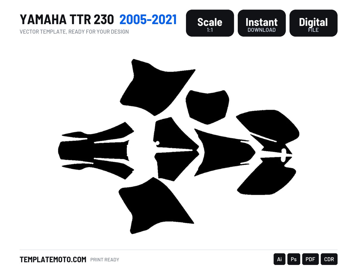 Yamaha TTR 230 2005-2021 Graphics Template