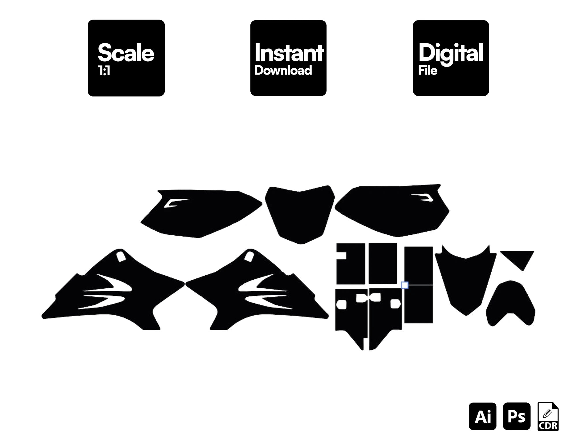 Yamaha TTR 50 2006 2007 2008 2009 2010 2011 2012 2013 2014 2015 2016 2017 2018 Graphics Template