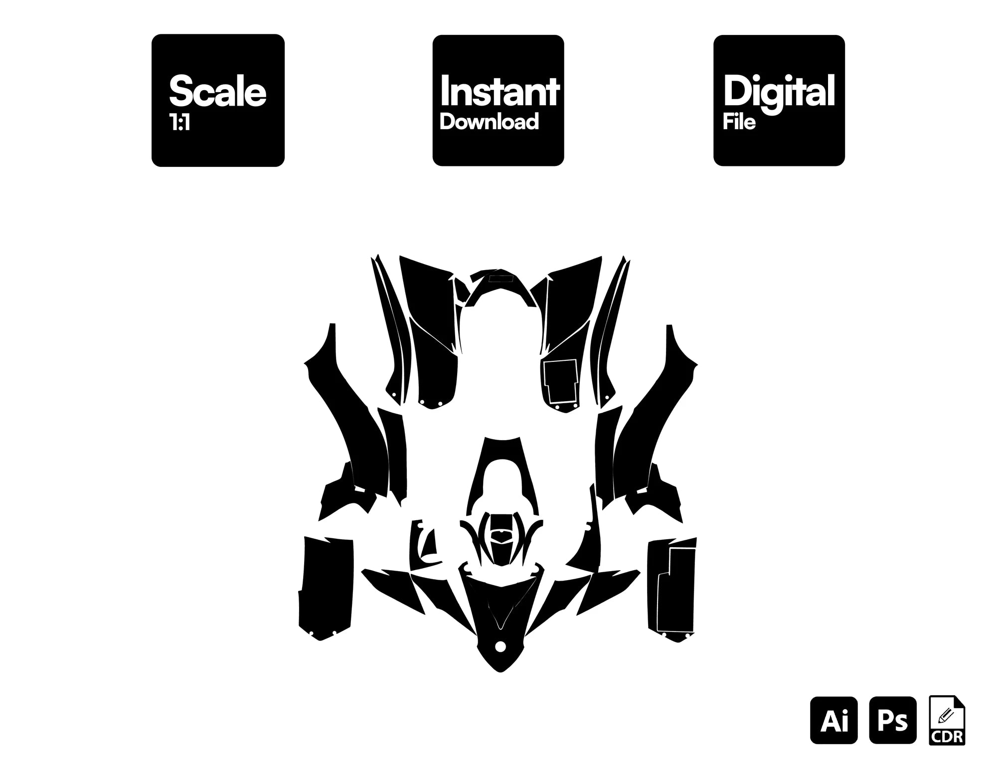 YAMAHA YFZ 50 YFZ50 (every years) Template vector graphics