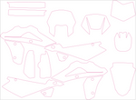 Husqvarna WR 250 300 Enduro 2007 2008 2009 2010 2011 2012 2013 Graphics Template