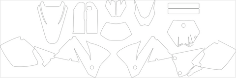 KTM EXC XC Enduro All Models 1998 1999 2000 2001 Graphics Template