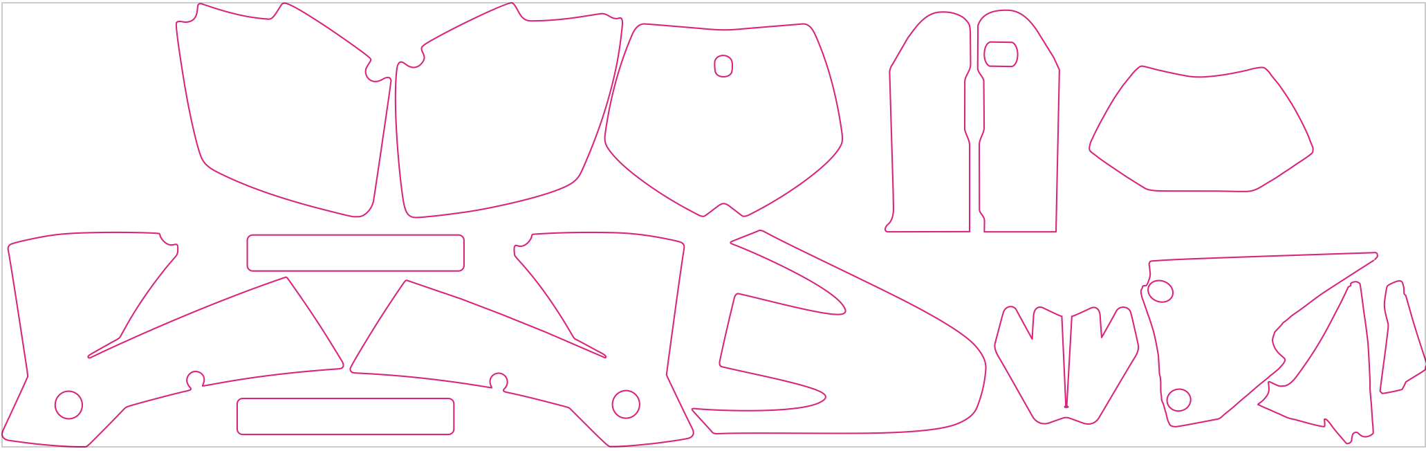KTM EXC XC XCF Enduro All Models 2002 2003 Graphics Template
