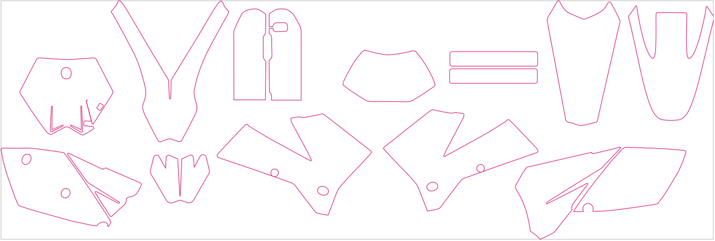 KTM EXC XC XCF Enduro All Models 2004 2005 2006 2007 Graphics Template