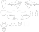 Yamaha YZF 250 450 MX Motocross 2014 2015 2016 2017 Graphics Template