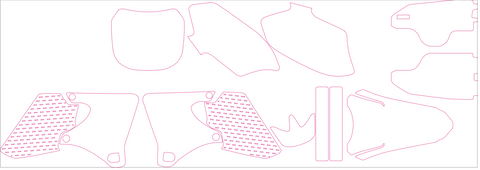 Yamaha WRF 250 426 450 Enduro 1998 1999 2000 2001 2002 Graphics Template