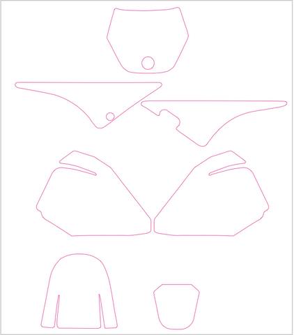 Yamaha PW 80 MX Motocross 1996 2012 Graphics Template