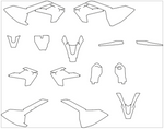 Husqvarna TC 85 MX Motocross 2018 2019 2020 2021 Graphics Template