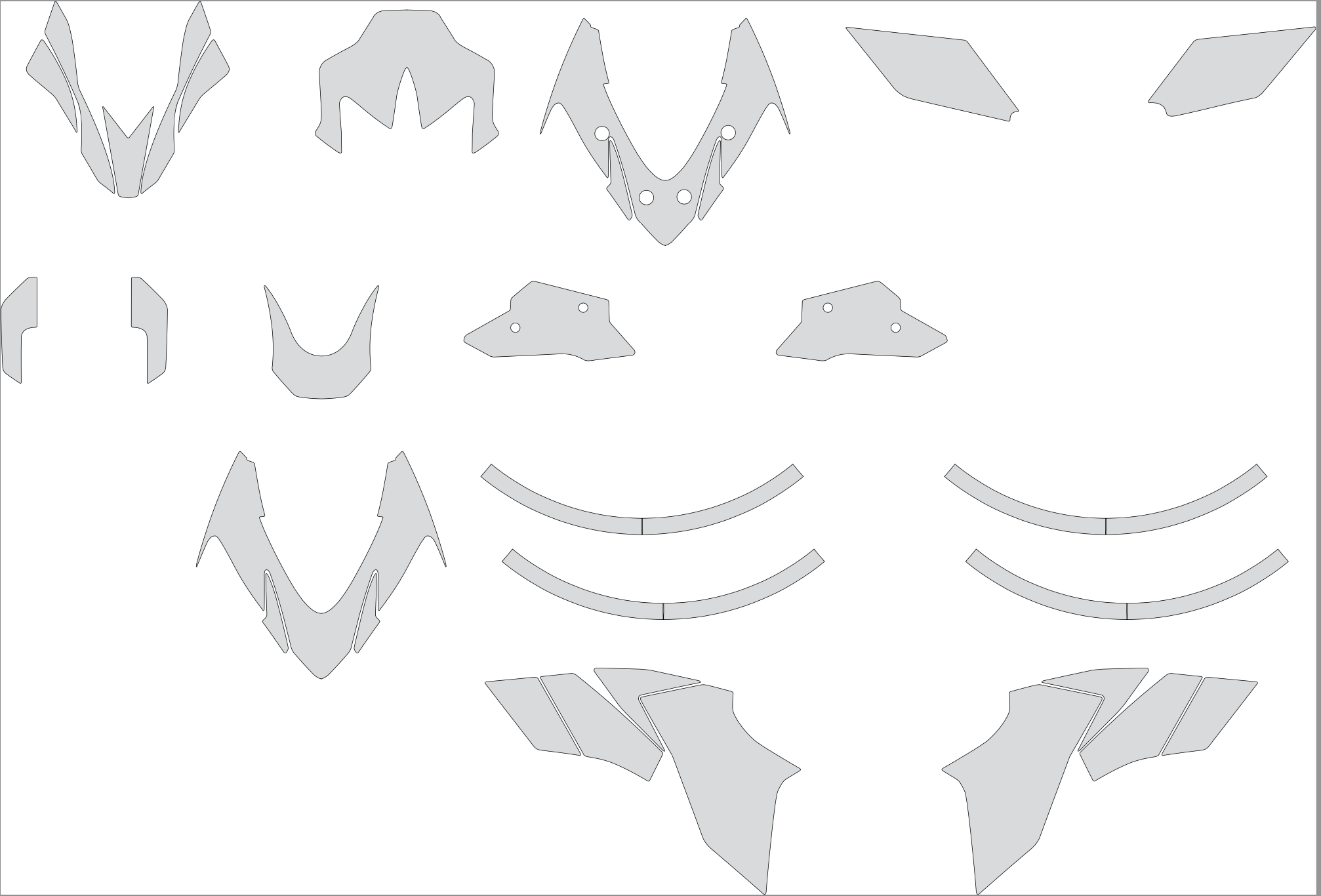 Aprilia 750 Dorsoduro (2017-2021) Streetbike Graphics Template Vector