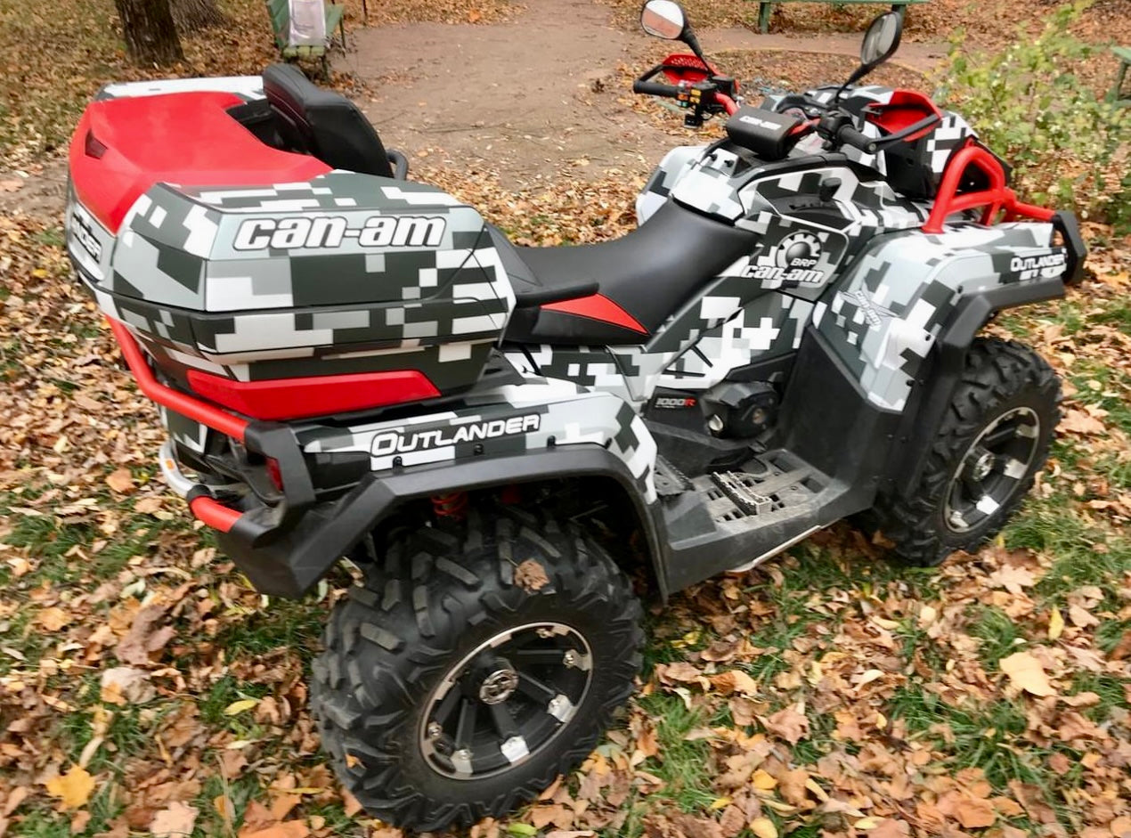 CAN AM BRP OUTLANDER 650 800 1000 MAX XMR 2020-2022 ATV Graphics Template Vector