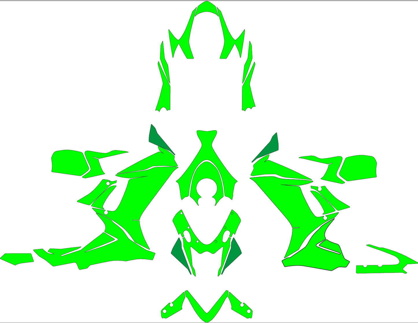 SUZUKI GSXR 600 750 2011 2012 2013 Street Bike Graphics Template