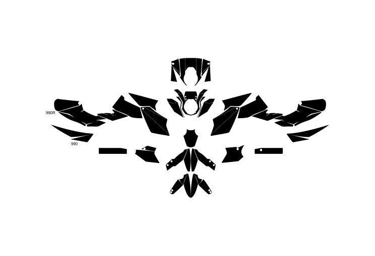 KTM SUPER DUKE 990 05-16 990R 07-13 Streetbike Graphics Template Vector