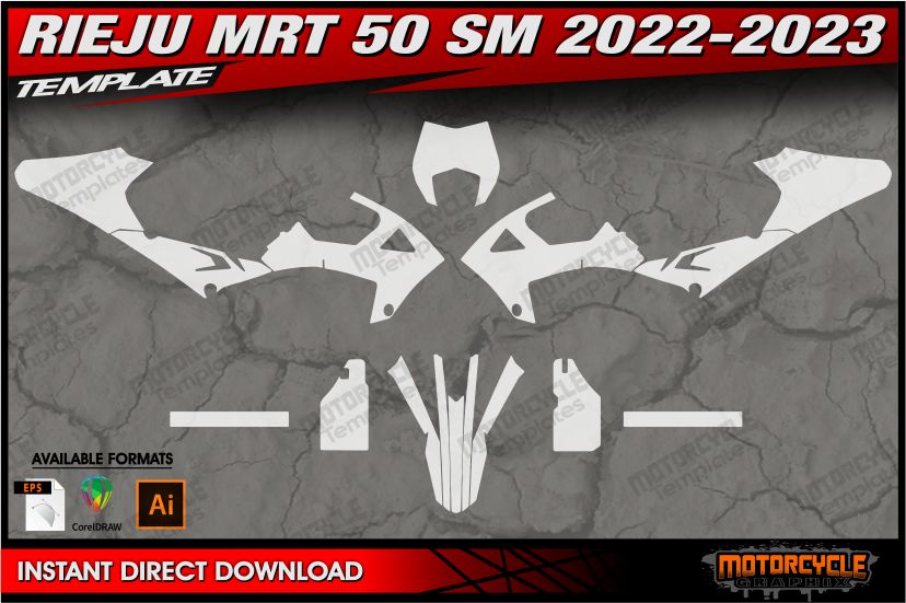 RIEJU MRT 50 SM 2022-2023 50cc Graphics Template Vector