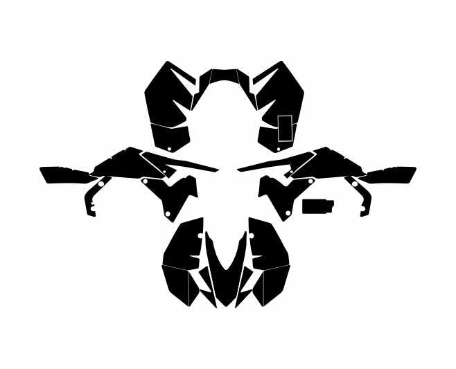 SUZUKI LTR 450 450R ATV Graphics Template Vector